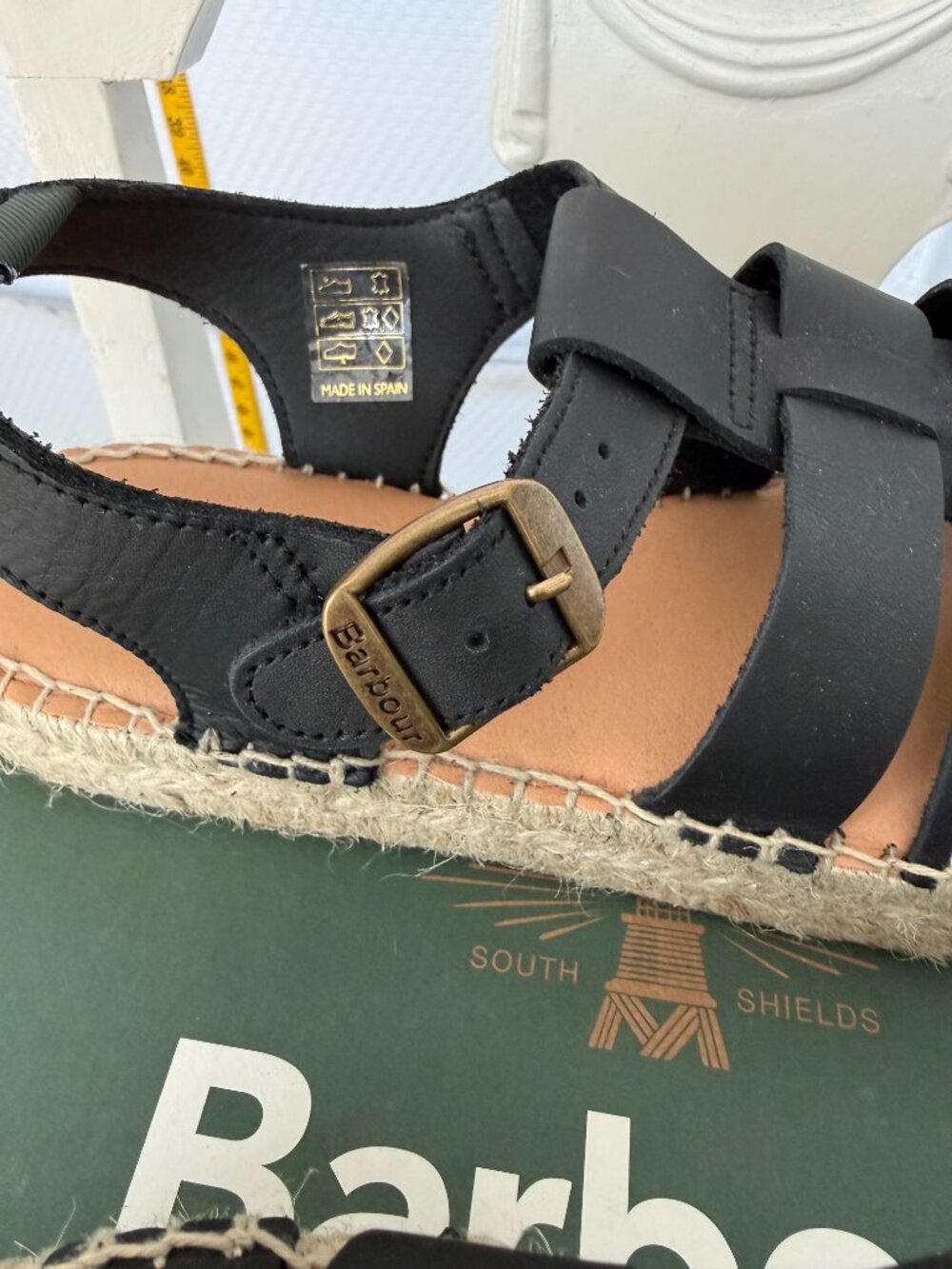 NIB BARBOUR LEATHER FISHERMAN SANDALS SIZE 41 - Picture 3 of 8